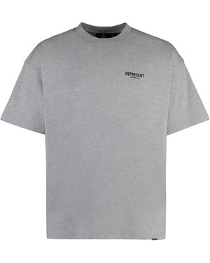 Represent Cotton Crew-Neck T-Shirt T-Shirts - Gray