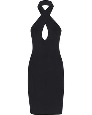 FEDERICA TOSI Abito Corto Scollo Incrociato - Blue