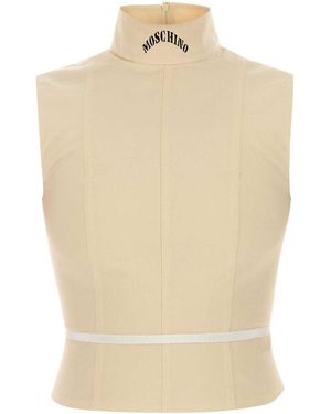 Moschino Cream Cotton Top - Natural