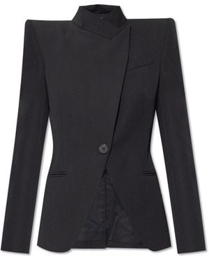 Alexander McQueen Twisted Spliced Jacket - Black