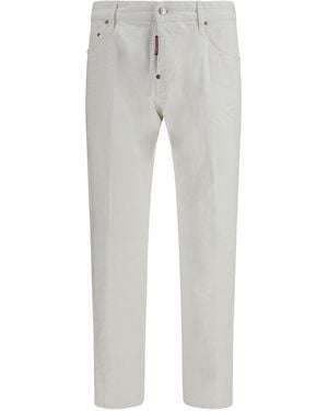 DSquared² Slim Twist Washed Jeans - Grey