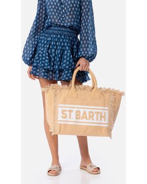 MC2 Saint Barth Cotton Canvas Vanity Shoulder Bag - Blue