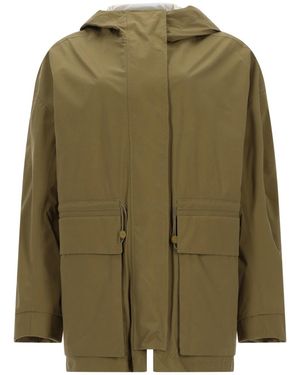 Laminar Short Parka Polyamide Jacket - Green