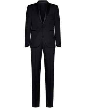 Tagliatore Wool Tuxedo - Black