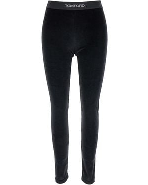 Tom Ford Leggings With Branded Band - Black
