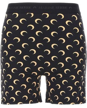 Marine Serre Moon-Printed Stretch Cyclist Shorts - Black