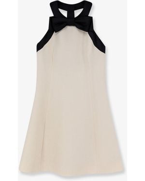 Valentino Mini Dress With Bow Detail - Natural