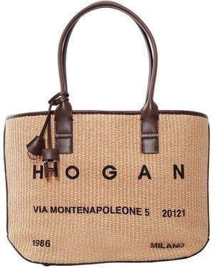 Hogan Address Shopping Bag - Natural