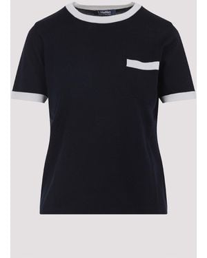 Max Mara Egidio Bicolor Knit T-Shirt - Black