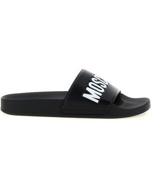 Moschino Pvc Slides Shoe - Black