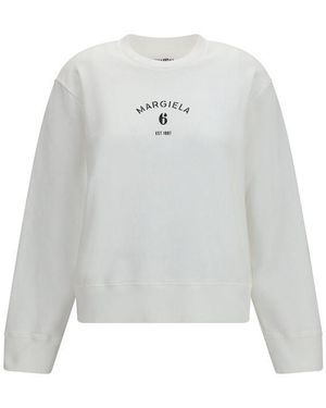MM6 by Maison Margiela Cotton Sweatshirt Clothing - White