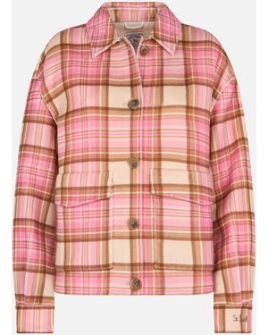 MC2 Saint Barth Bonnibell Tartan Wool Effect Jacket - Pink