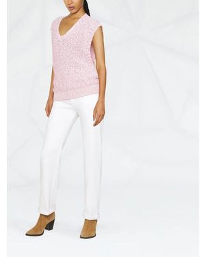 Ferragamo Without Sleeves V-Neck - White