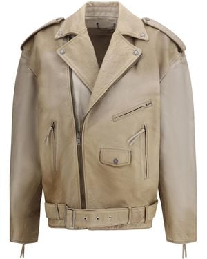 Golden Goose Journey Leather Jacket Buffalo - Natural