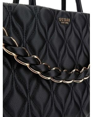 Guess Satchel Bag Polyurethane Satchel-Bags - Black