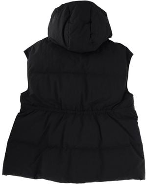 Laminar Crinkle Metallic Vest Polyester Waistcoats & Gilets - Black