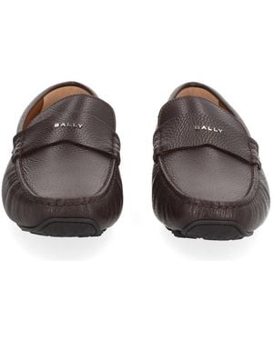 Bally Calf Leather Moccasin Loafers - Brown