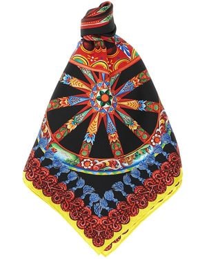 Dolce & Gabbana Silk Scarf - Orange