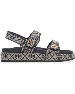 Tory Burch Kira Fabric Platform Sandals - White