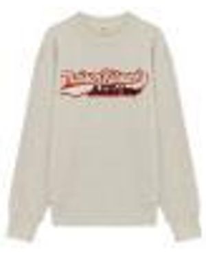 Autry Crewneck Sweatshirt With Front Print Cotton Sweatshirts - Grey