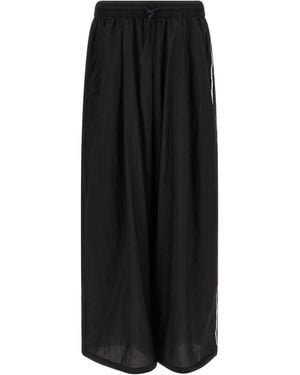 Y-3 Raw Edge 3 Stripe Wide Joggers - Black