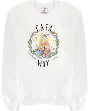 CASABLANCA Graphic Sweatshirt - White