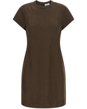 Brunello Cucinelli Viscose Short Dress - Brown