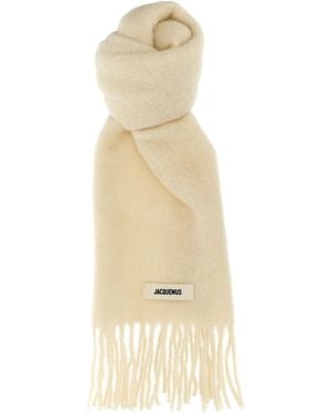 Jacquemus Alpaca Leather Foulard Accessory - Natural