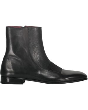 Ferragamo Leather Ankle Boots - Black
