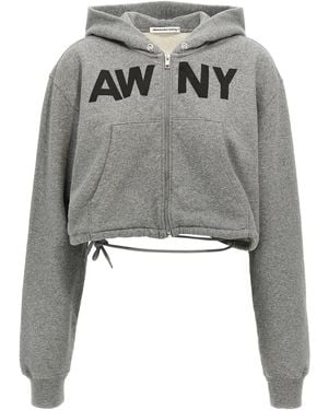 T By Alexander Wang Deconstructed Hoodie - Grey