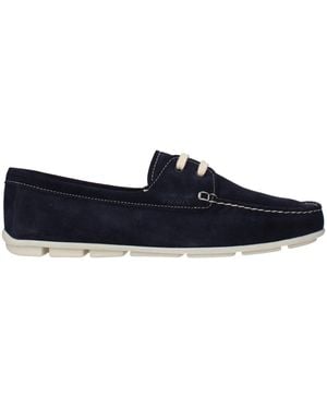 Prada Leather Slip-On Loafers - Blue