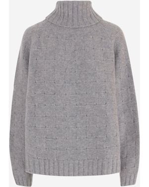Allude Cashmere And Silk Sweater - Gray
