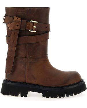 Moschino Brick' Boots - Brown