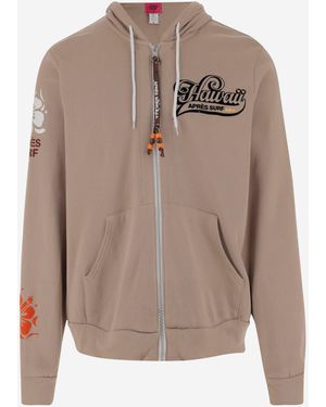 APRÈS SURF Cotton Blend Sweatshirt With Logo - Brown