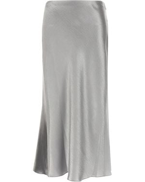 Tory Burch 'Satin' Skirt - Gray