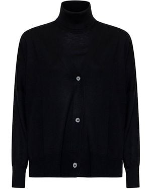 Blanca Vita Twin Set Virgin Wool Trouser Suits - Black