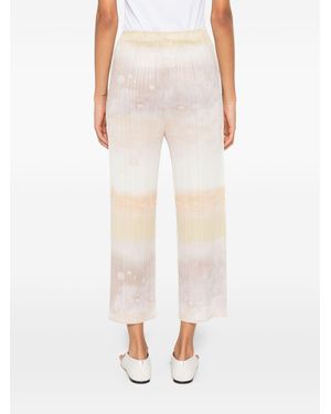 Pleats Please Issey Miyake Trousers Polyester - Natural