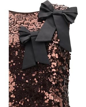 Ganni Midi Dress Sequin Recycled Polyester - Black