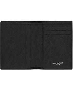 Saint Laurent Portacarte Con "Cassandre" - Black