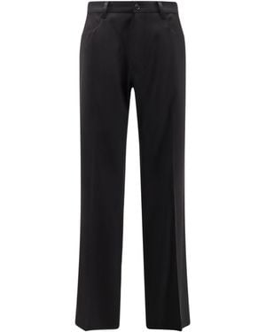 Balenciaga Straight Fit Cotton Pants - Black