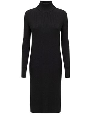 Bottega Veneta Wool Long Dress - Black