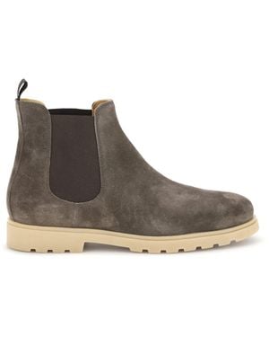Kiton Chelsea Ankle Boots - White