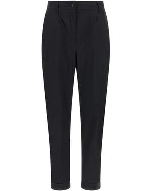 Kiton Poplin Trousers - Black