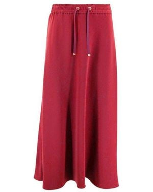 Herno Elastic Waist Midi Skirt - Red