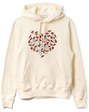 Lanvin Daisy Heart Hoodie - Natural