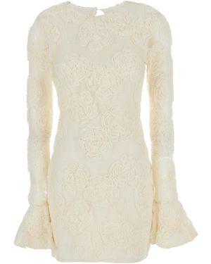 ROTATE BIRGER CHRISTENSEN Dress Tech Fabric Polyamide - White