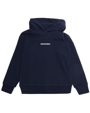 DSquared² Hoodie Cotton Hoods & Sweatshirts - Blue