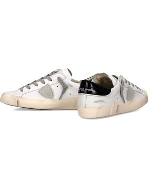 Philippe Model Flat Shoes Leather/Suede - White