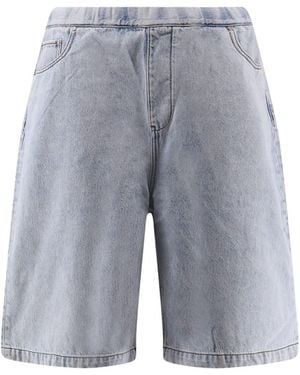 Entire studios Light-Washed Denim Bermuda Shorts - Gray