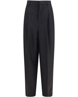 Ami Paris Wide-Leg Tailored Pants Pants - Black